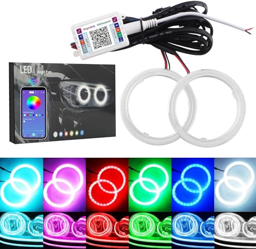 Image of Vagary 60Mm Angel Eyes Ring Light For Headlight With App Controller (Rs 200, Ns 200, 60Mm) - Led