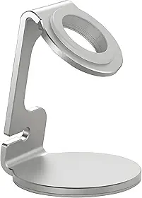 Suporte de carregador de relógio para Apple Watch, suporte magnético de liga de alumínio durável compatível com Apple Watch séries 10/9/8/7/6/5/4/3/2/1, série SE, série Ultra (prata)