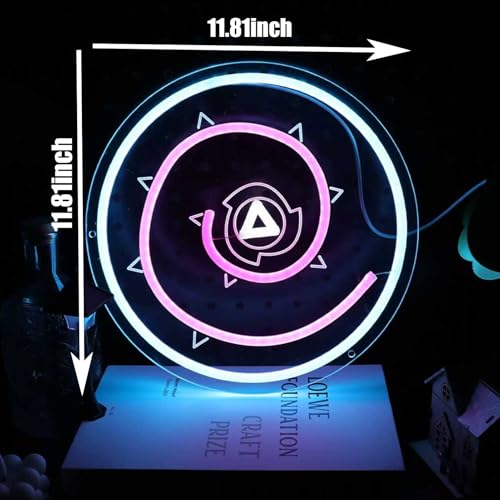 Image of Steven Rose Shield Neon Signs for Wall Decor, 11.8 * 11.8 IN, Dimmable Rose Gem Shield Neon Lights for Bedroom Decor,Crystal Gems LED Lights for Bithday Gifts, Man Cave and Best Gifts for Fans
