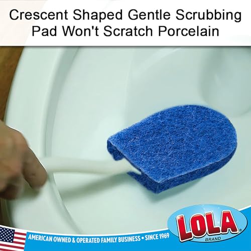 Image of LOLA Bath & Toilet Bowl Scrubber Brush w /Comfort Handle & Hang Hole-1 Count
