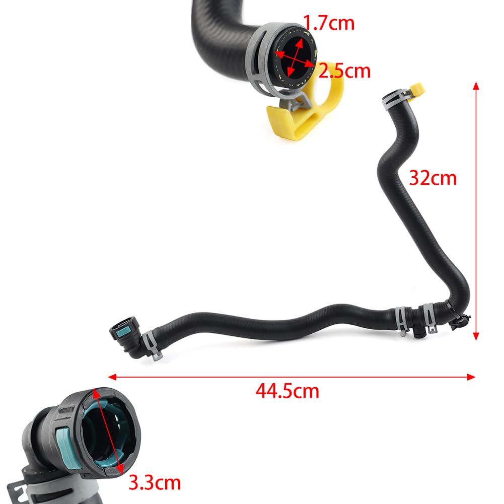 Bacar Gummi-Kühler-Wasserkühlmittelrohr-Heizungszulaufschlauch LR062460 LR036545 CPLA8N074BA FPLA8N074AB Schwarz Für Sport Velar Für LR4 Discovery 5 Auto