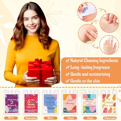 Image of 36 Pcs Mini Sanitizer Spray Bulk Travel Size Portable, Pocket, Clear | Pocket Hand Sanitizer Sprays, Thank You Gifts, Teacher Coworker Employee Appreciation, Mother Women Office Travel Favors