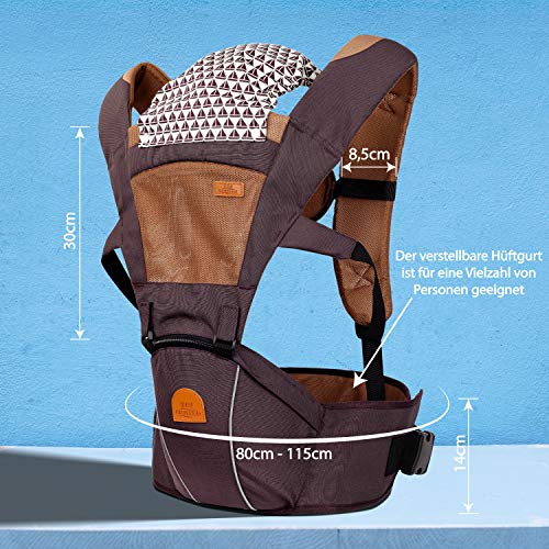 TRI Limited 6in1 babydrager van katoen voor baby vanaf 4 maanden, de perfecte babydraagtas, kinderdrager, babydrager… - Image 5