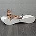 CanadianCat Company ® | Kratzbrett Satellite 2.0 - White Edition - Kratzpappe Weiß | ca. 76 x 24 x 15 cm