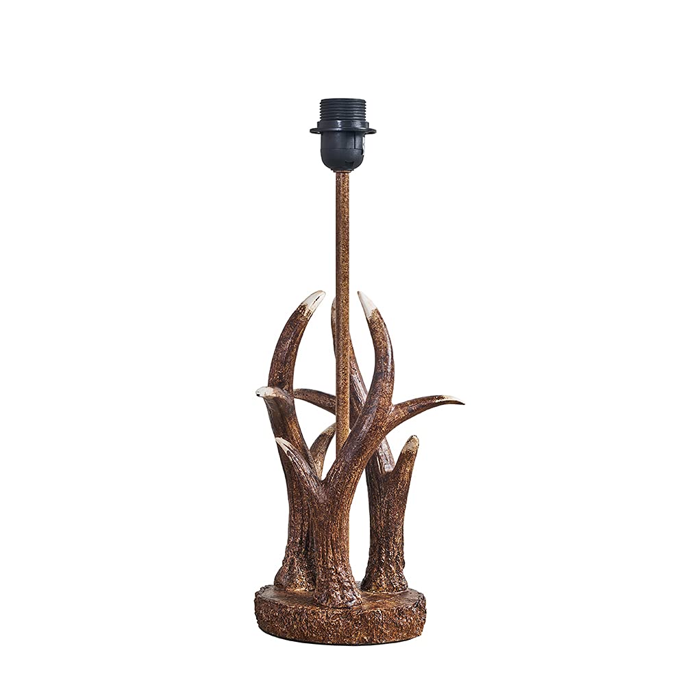 MiniSun | Intertwined Caribou Antler Design Table Lamp Base in a Rustic Natural Finish | Table Lamps, Home Décor & Improvement Essential