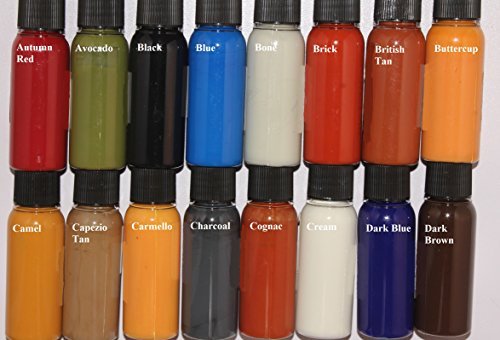 Leather Refinish an Aid to Color Restorer 1 Ounce Tester Bottle (Dark Brown)