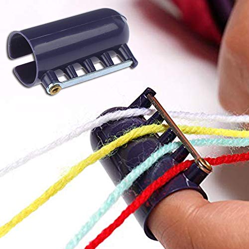MMLUCK Durable Knitting Thimble Thread Leading Machine Yarn Guide Plastic Jacquard Knuckle Assistant Knitting Tool Sewing Accessories