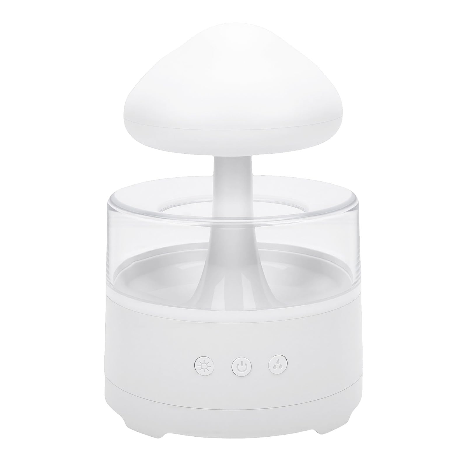 Umidificatore a goccia di pioggia, elegante diffusore con 7 luci LED regolabili per oli essenziali, per casa e ufficio, 1 unità