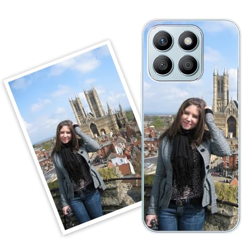 Custodia Personalizzata Per Honor V8 Con Foto, Testo, Logo - Bordo TPU + Retro In Vetro Temperato, Stampa HD