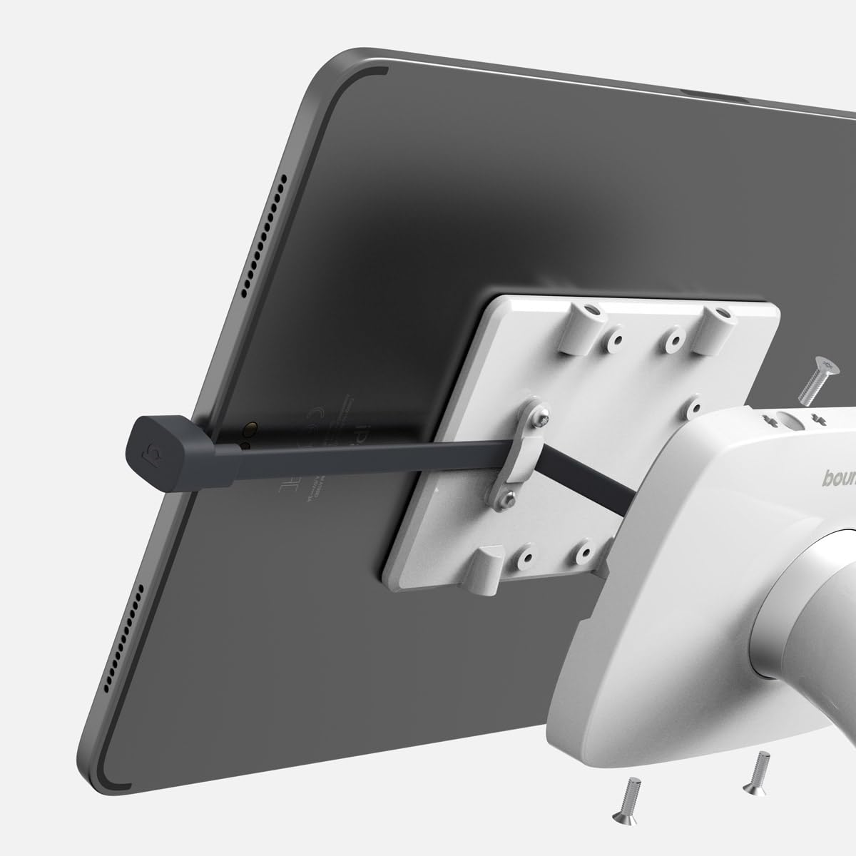 BOUNCEPAD Core Flex - sichere Tischhalterung mit flexiblem Schwanenhals kompatibel mit iPad und Tablet (schwarz)