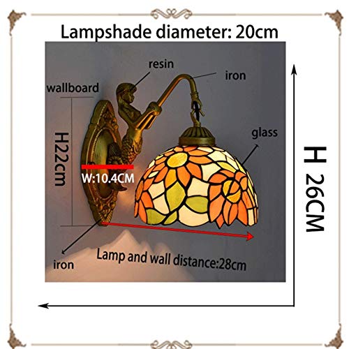 Lámpara de pared con vidriera creativa para iluminación ambiental 2