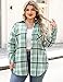 IN'VOLAND Womens Plus Size Flannel Plaid Shirts Long Sleeve Casual Collared Button Down Shirt Loose Blouse Top