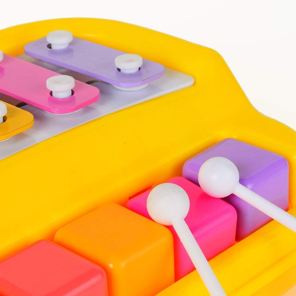NIYANETAIL Musical Xylophone and Piano, Non Toxic, Non-Battery for Kids & Toddlers - Multi (Xylophone) 1