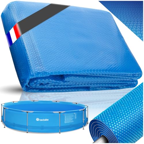tectake® Bâche chauffante Piscine Ronde Ø2,5m Bleu Bâche de Protection Solaire & Chauffage Piscine Hors Sol Spa Piscines tubulaires, Adaptable à la Taille...