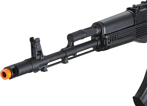 Miniatura 7 de Lancer Tactical x Kalashnikov - Rifle KR-103 Airsoft AEG con licencia de Estados Unidos con material de Airsoft triangular (color negro)