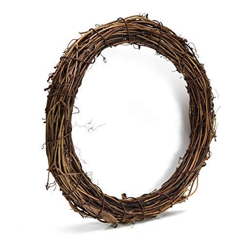 AQUEENLY Grapevine Wreath, 6 PCS Twigs Wreath DIY Vine Wreath Decorations for Front Door Wall Hanging, 7.9 Inches - Thumbnail 4