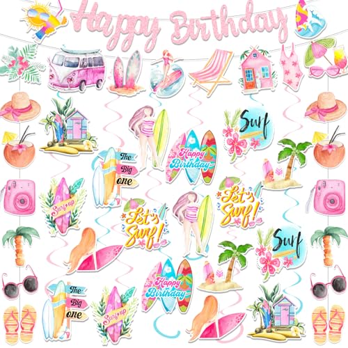 Summer Birthday Party Decorations - Beach Party Pool Decor 41Pcs