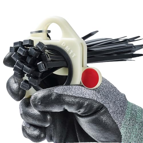 DMTT Zip Tie Organizer Band (1PC) with 8 inch Black Zip Ties (10PCS) for Cable ties Arrangement.