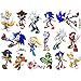 Miotlsy 16pcs Adesivi Muro Sonic Adesivi Muro Sonic Cartoon Kids Adesivi da Parete Sonic Adesivi per Camera Neonati e Bambini Decorazione Cartone Animato
