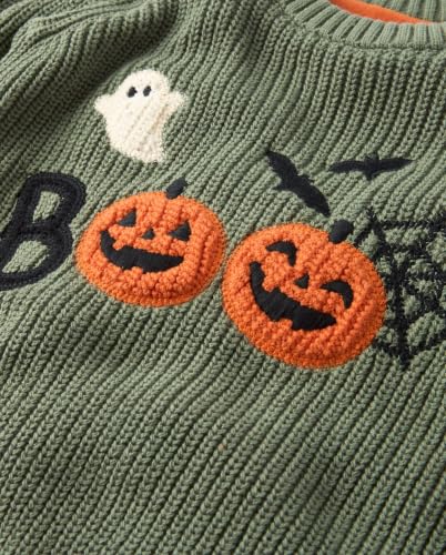 Image of Gymboree Boys' and Toddler Long Sleeve Embroidered Crew Neck Pullover Sweater