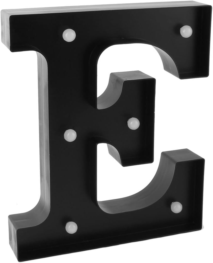 Plastic English E Letter Alphabet Free DIY Hanging LED Light Black (id: 9c8 85d a57 90f 51b