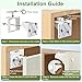 Child Safety Magnetic Cabinet Locks 6 Pack+2 Keys-AOSITE Baby Proofing Magnetic Drawer Locks for Kitchen with Adhesive No Drilling or Screws Fixed, 4 Baby Safety Cabinet Locks for Knobs