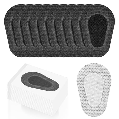Wanmu 40個 アイパッチ 医療用アイパッチ 大人用 ラテックスフリー 使い捨て 粘着 眼帯 弱視用 (3 x 2インチ、ブラック)