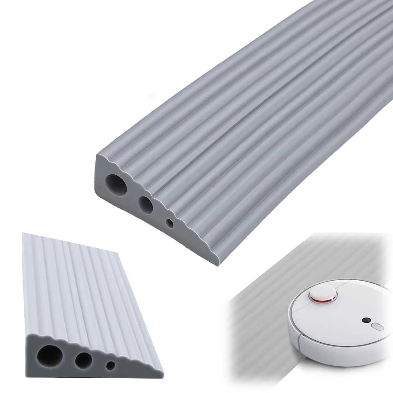 Rampa per sedia a rotelle in TPE, rampa per soglie con superficie antiscivolo in gomma, per soglie delle porte, sedia a rotelle, deambulatore, passeggino e scooter elettrico (100x6,5x2,5 cm)