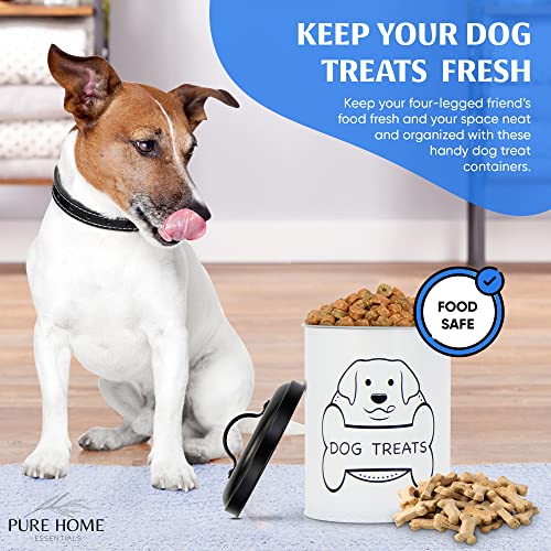 Metal Dog Treat Containers with Lids (Set of 3) – Customizable Chalk Labels & Chalk Included – Dog Food Storage/Dog Treat Jars for Kitchen Counter Metal Dog Treat Containers with Lids (Set of 3) – Customizable Chalk Labels & Chalk Included – Dog Food Storage/Dog Treat Jars for Kitchen Counter