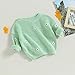 Mubineo Baby Girl Winter Clothes Cute Flower Sweater Crewneck Pullover Long Sleeve Knit Newborn Infant Sweaters (US, Age, 0 Months, 3 Months, Mint Green)