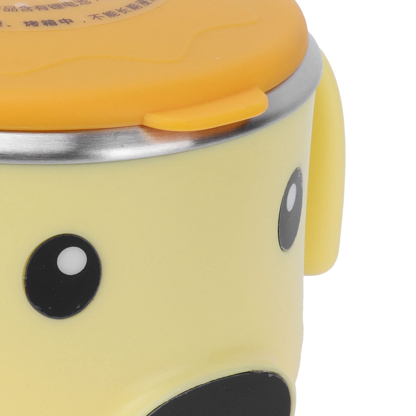 Wakects Tazón Aislante para Lonchera, Tazón Aislado de Acero Inoxidable 316 con Carga Magnética USB, Temperatura Constante 113F, Indicador de Temperatura, IPX7 Lavable para Comidas Infantiles
