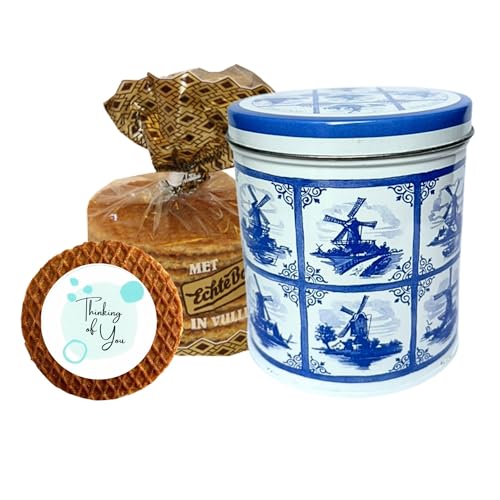 DeReuze Dutch Stroopwafels Gift Set with Decorative Netherlands Inspired Design