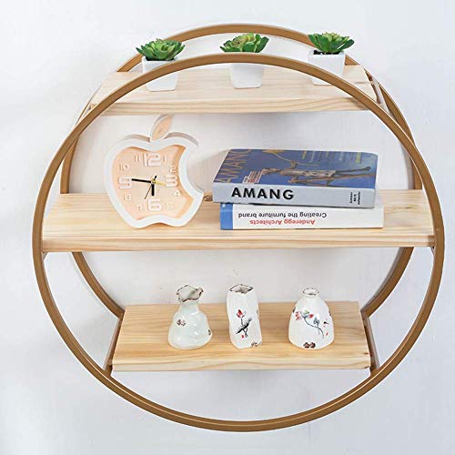 Étagère murale design or pour optimiser le rangement et la déco du salon