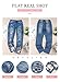 Astylish Womens Florals Patchwork Destroyed Stretch Loose Boyfriend Jeans Classic Ripped Hole Denim Pants Blue X-Large