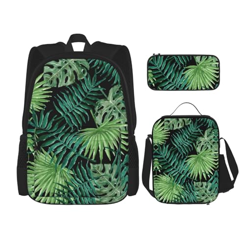 Sac à livres 3 en 1 avec imprimé tropical WURTON pour le collège et les sorties le week-end