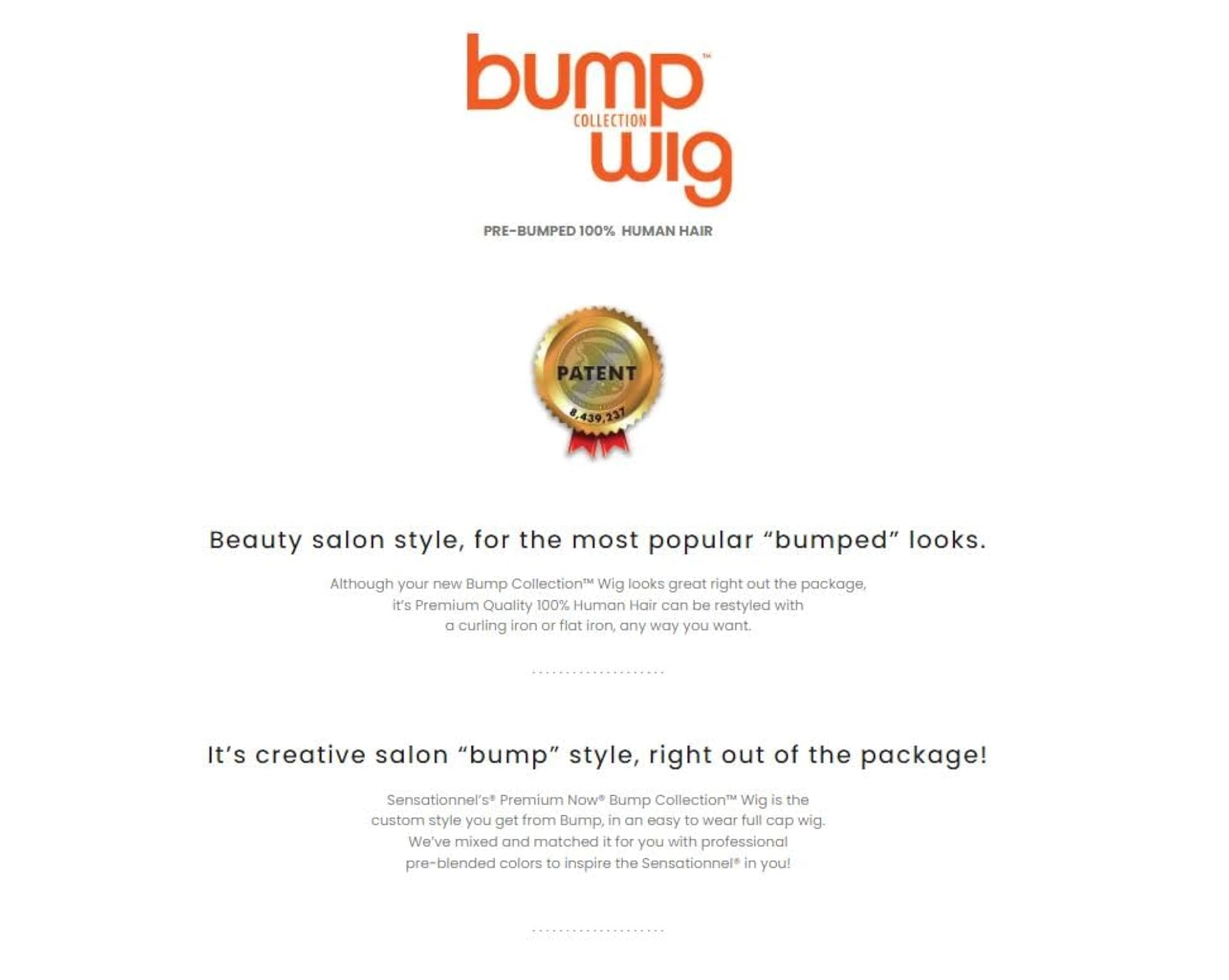Human Hair Bump Wig - NAYA, Dark Brown