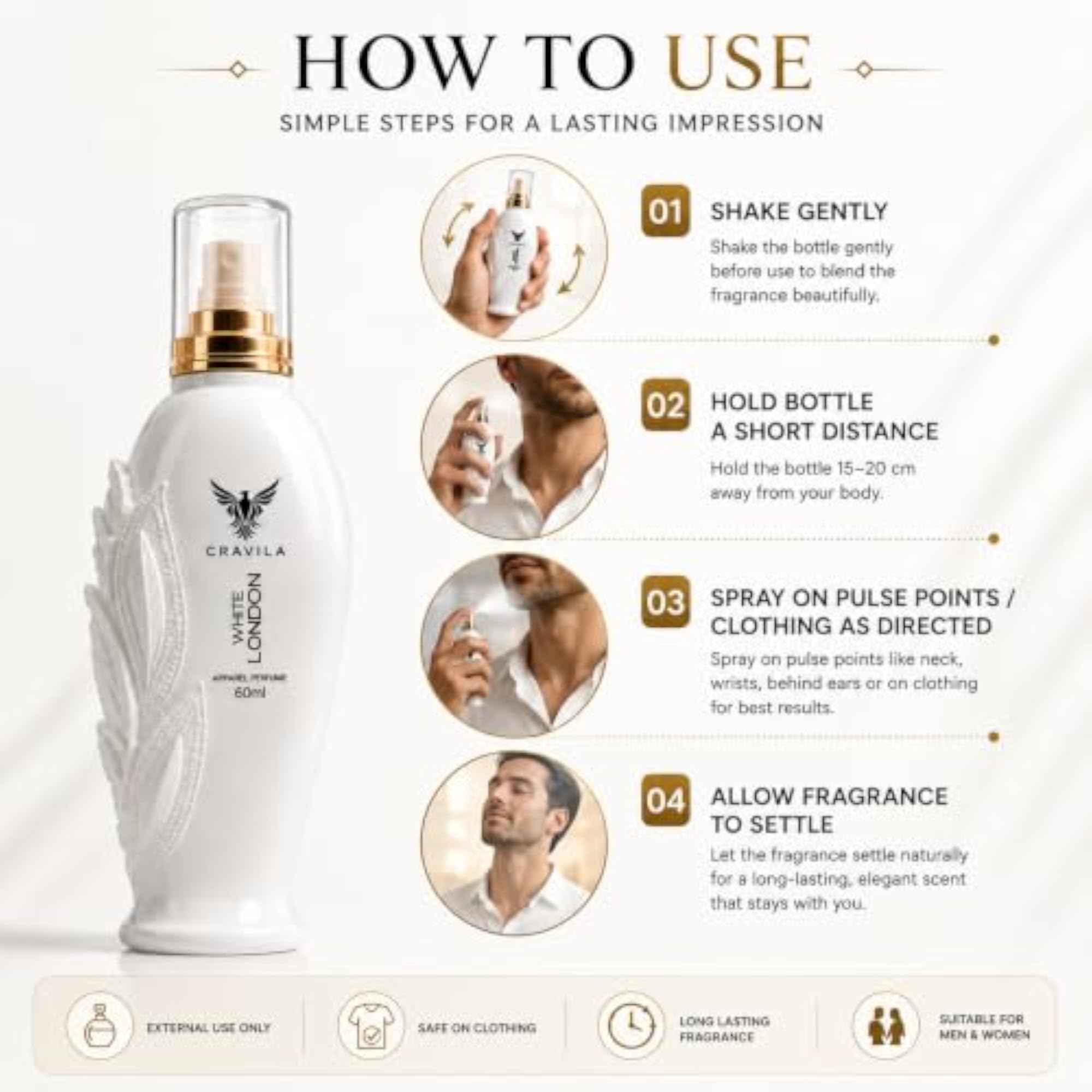 White London Apparel Perfume Spray, Premium Fragrance