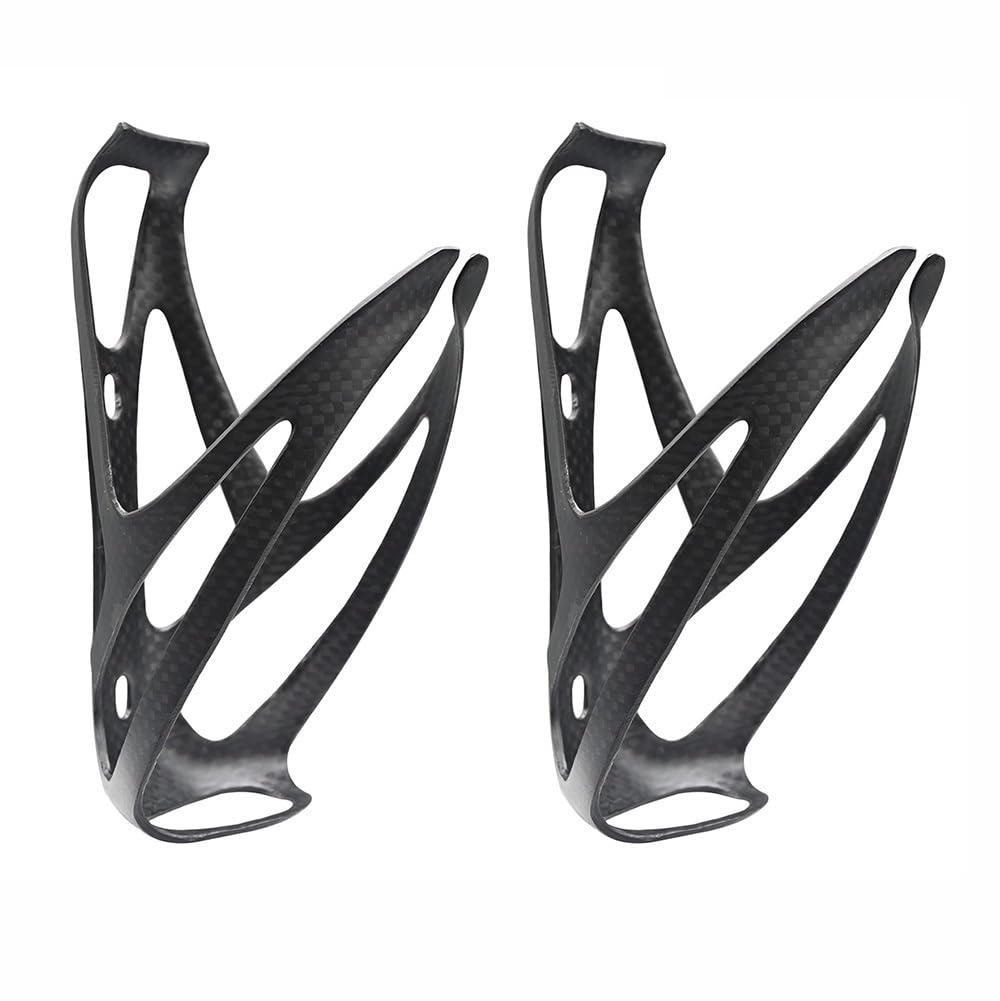 YATINGZHANG Bike Bottle Holder 3K/UD Carbon Fiber Road Bike Bicycle Reliable Cycling MTB Drink Water Bottle Holder Cage Rack Accessories(3K matte 2PCS)