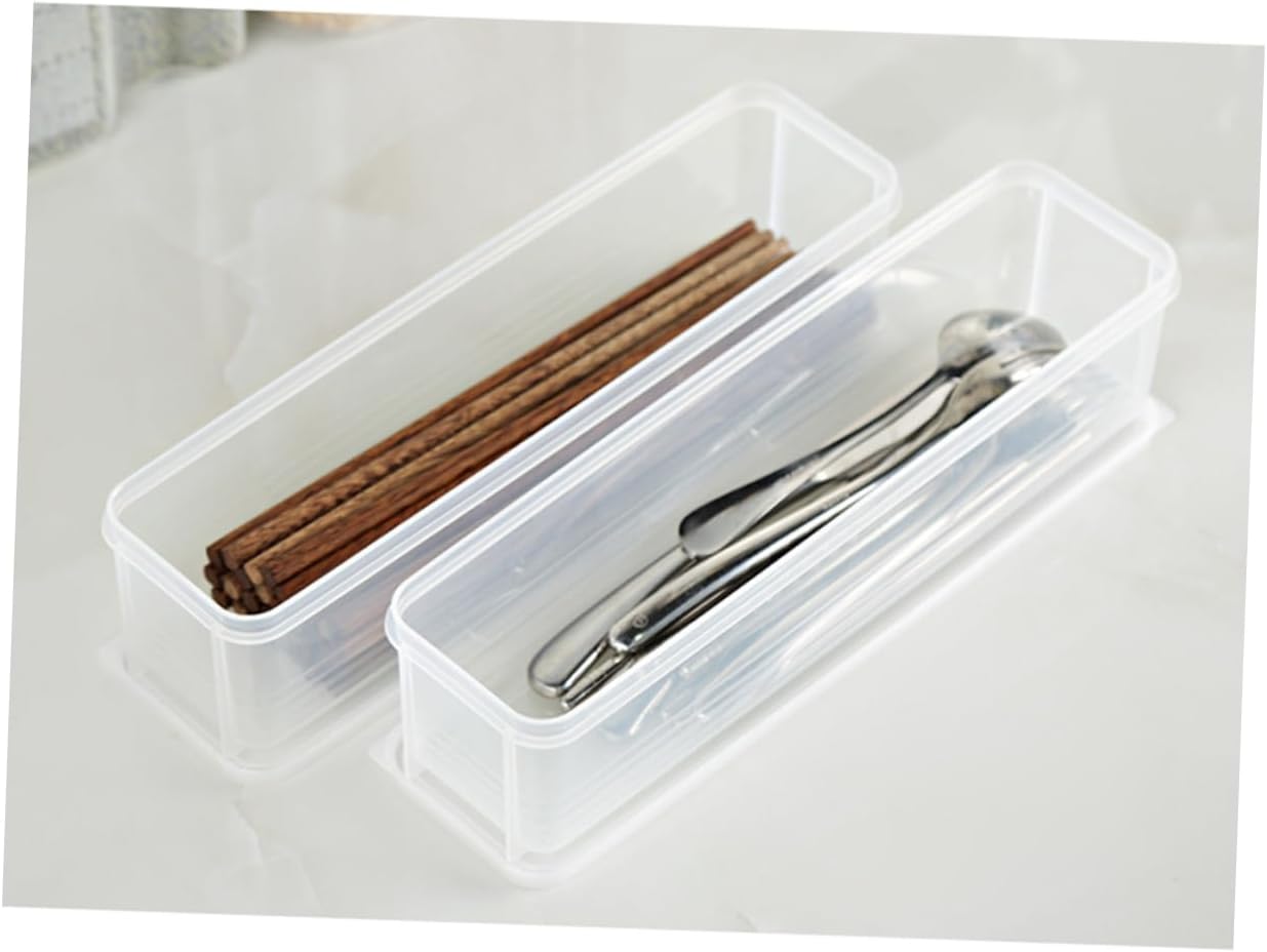 SECFOU 2pcs Noodle Storage Box Food Storage Container with Lid for Refrigerator for Organizing Noodles Spaghetti and Kitchen Essentials Design