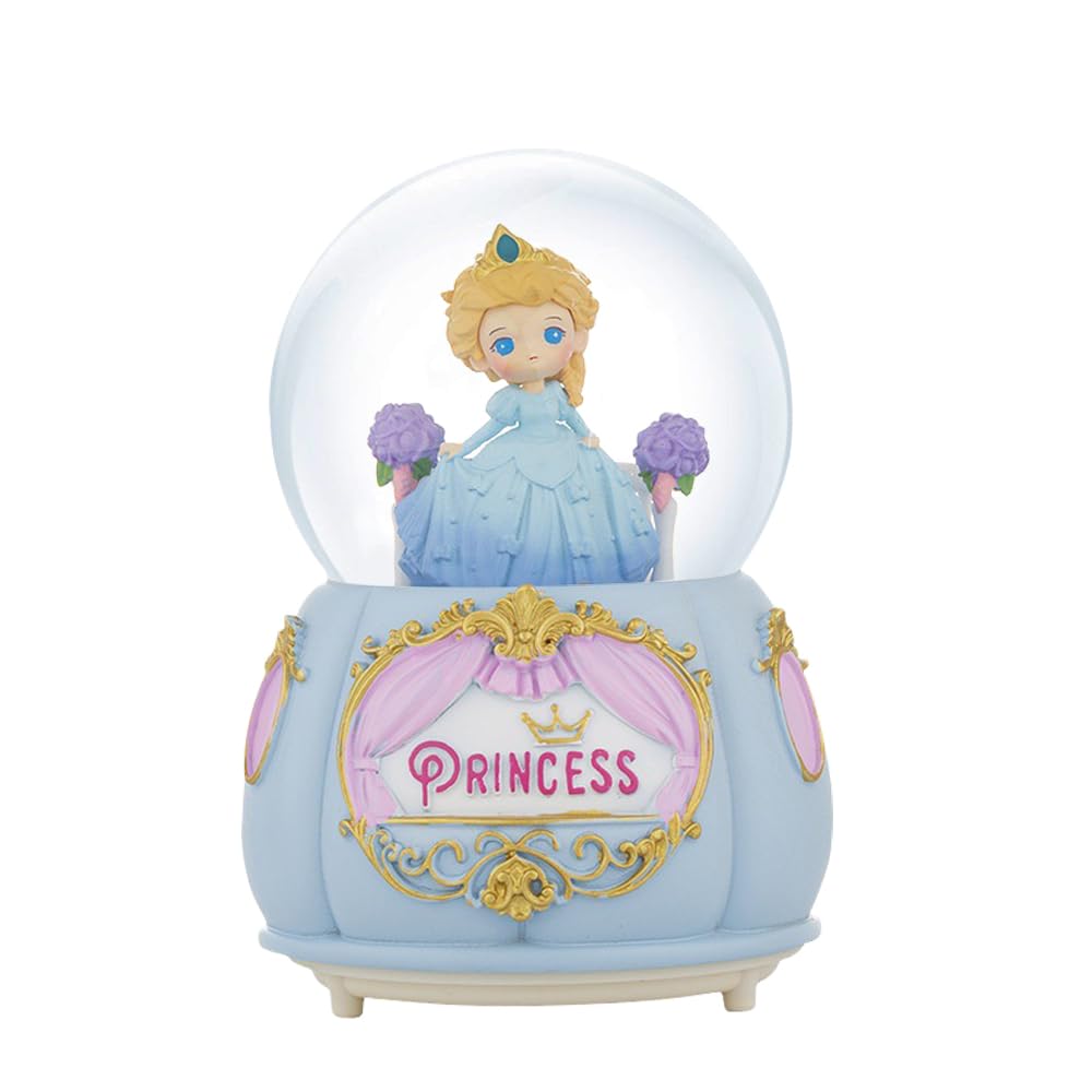 プリンセス　スノードーム　オルゴール Amazon.co.jp: 女の子用スノードーム 100mm 回転するプリンセススノー
