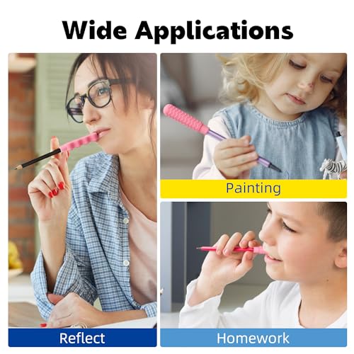 5-Pack Chewable Pencil Toppers for Sensory Kids,Silicone Pencil Top Covers for Autism, ADHD,SPD or Special Oral Motor Needs,Chewing Stim Tools Fidget Aid Focus for Student,Boys and Girls,Pink - Image 8