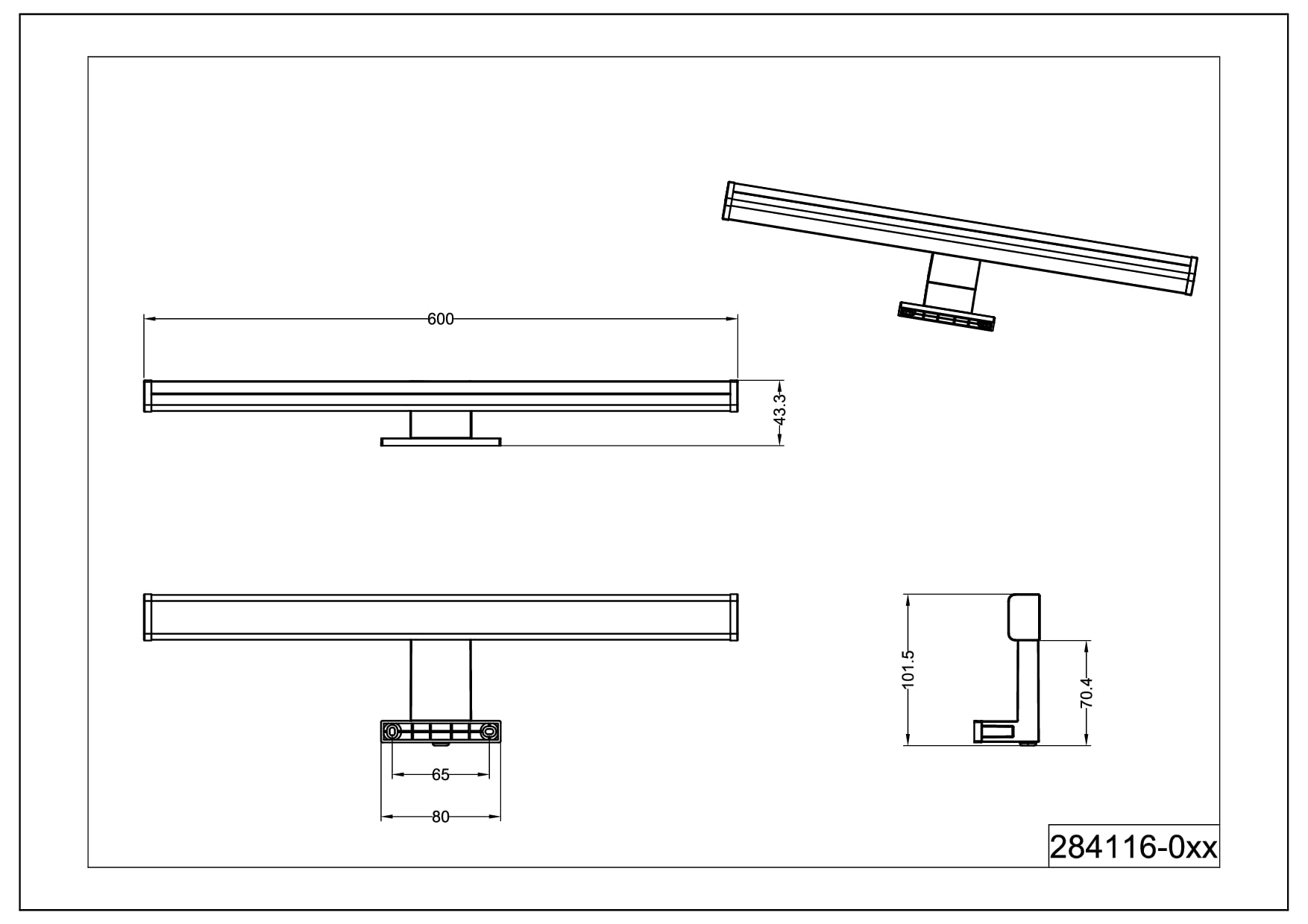 Trio Lighting Aplique LED H2O, Cromado, 11.5W, 3000K