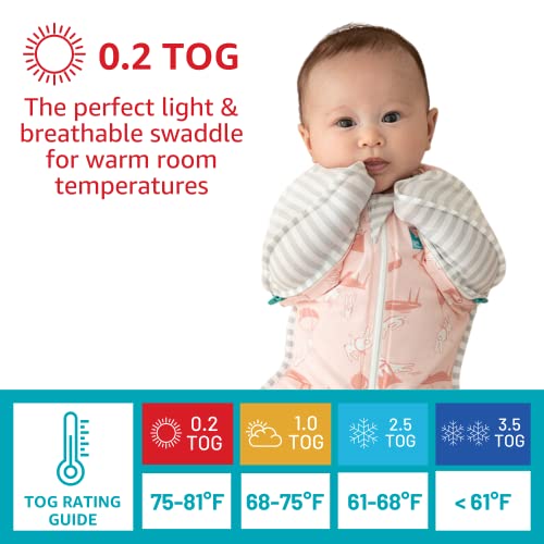Love To Dream Swaddle Up Transition Bag Lite 0.2 Tog, You Are My, Medium, 13-19 Lbs, Patented Zip-Off Wings, Gently Help Baby Safely Transition From Being Swaddled To Arms Free Before Rolling Over #TOP3