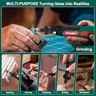 HYCHIKA Mini Cordless Rotary Tool Kit - 77PCS Accessories for Drilling, Sanding, Polishing, Engraving，3.6V Multi Tool with Variable Speed,Type-C Charging，Ideal for DIY fine Work，Etching, Woodworking