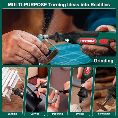 HYCHIKA Mini Cordless Rotary Tool Kit - 77PCS Accessories for Drilling, Sanding, Polishing, Engraving,3.6V Multi Tool with Variable Speed,Type-C Charging,Ideal for DIY fine Work,Etching, Woodworking 3 HYCHIKA Mini Cordless Rotary Tool Kit - 77PCS Accessories for Drilling, Sanding, Polishing, Engraving,3.6V Multi Tool with Variable Speed,Type-C Charging,Ideal for DIY fine Work,Etching, Woodworking - Image 3