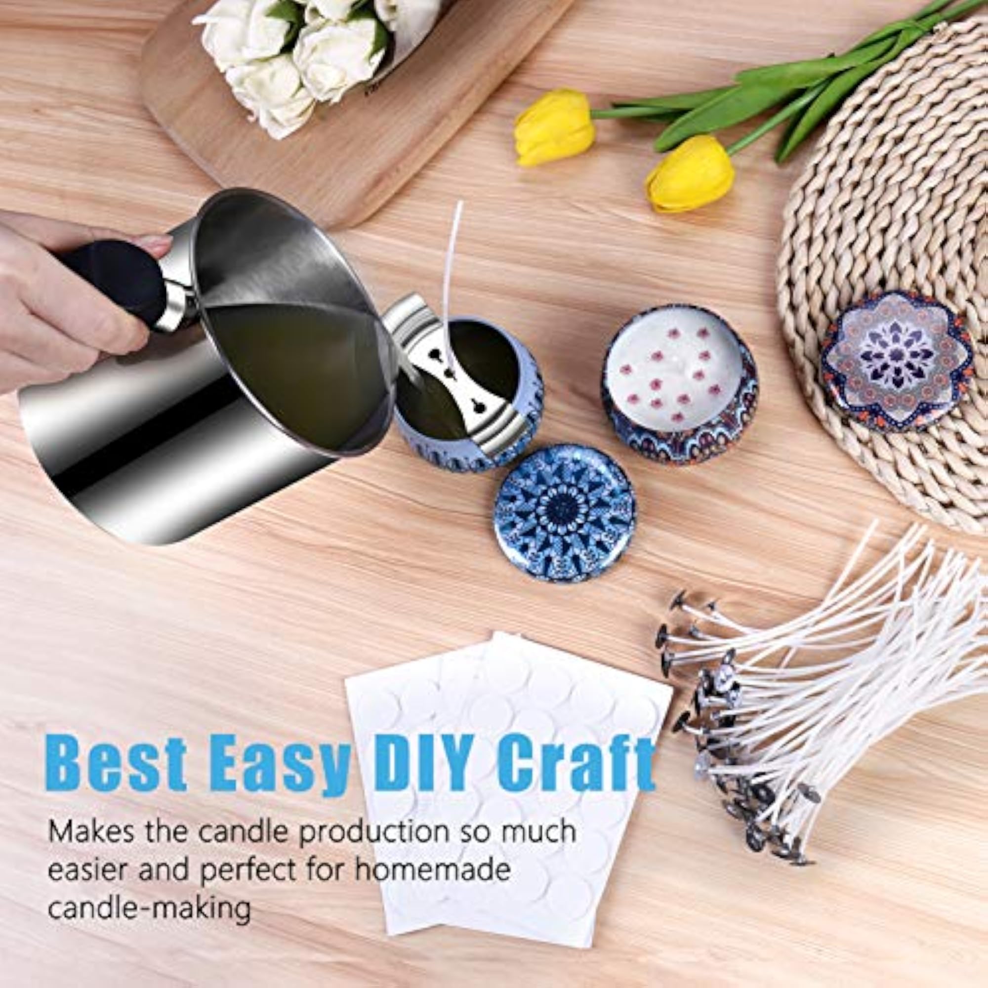 304 Stainless Steel Candle Making Pouring Pot, 44oz
