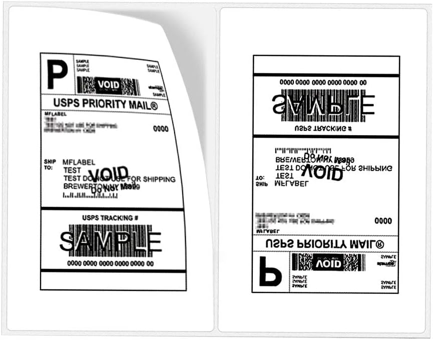Half Sheet Self-Adhesive Shipping Labels for Laser & Inkjet Printers, with Rounded Corner (2000 Sheets, 4000 Labels)