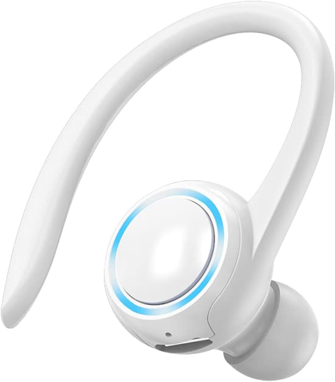 Bluetooth Headphone Single Ear Hook, True Wireless Bluetooth Sport Earbuds, Waterproof Earphone Hands-Free Cell Phones, Ultra-Light Painless Bluetooth Earpiece for Office, Sports, Driving, Gym