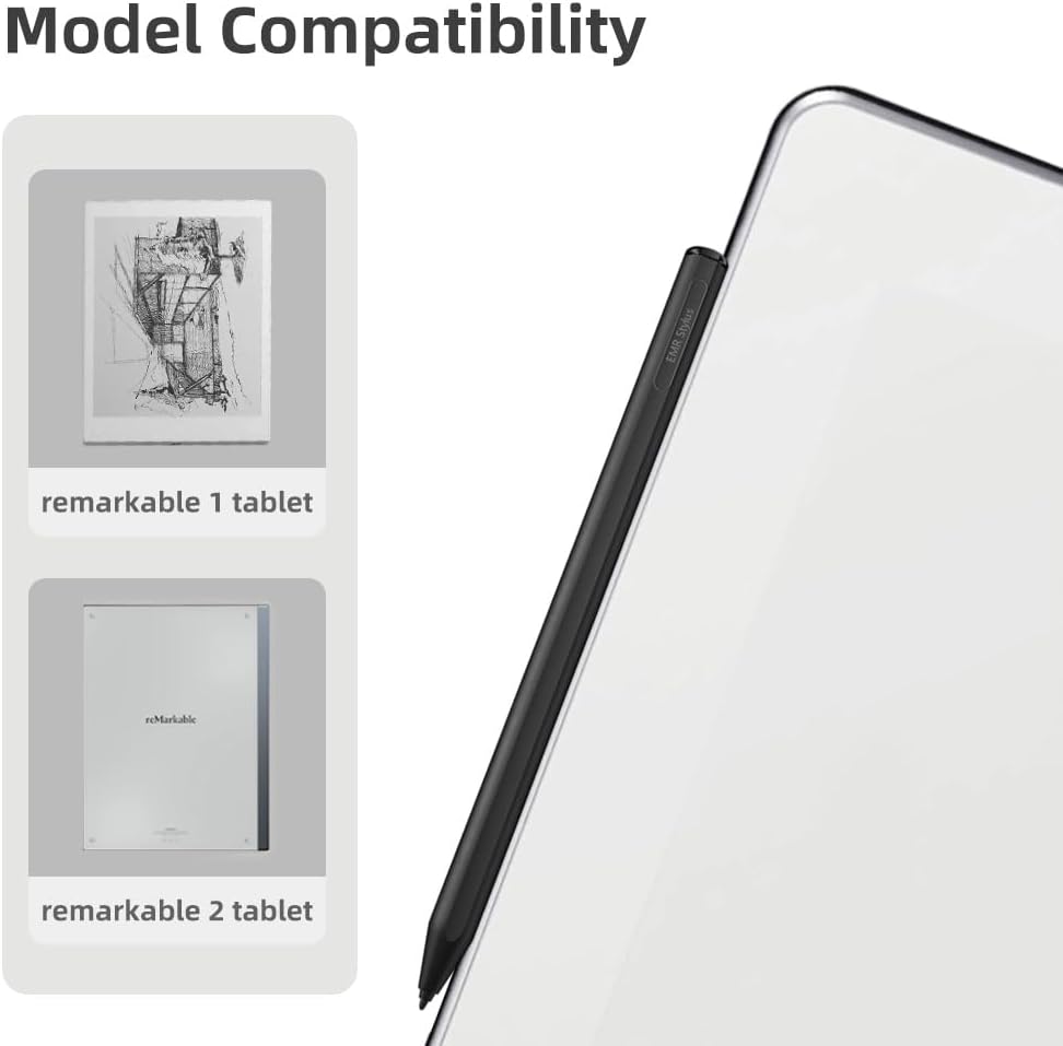 Stylus Pen for Remarkable 2/1 Pen, with Flip Eraser & Magnetic Attachment, 4096 Pressure Levels & Palm Rejection, No Charging Required, Includes 9 Extra Nibs