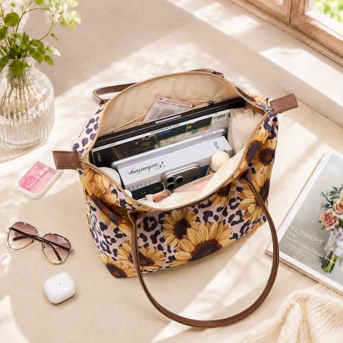 Image of Tote Bag for Women, Casual Hobo Foldable Shoulder Zipper Handbag